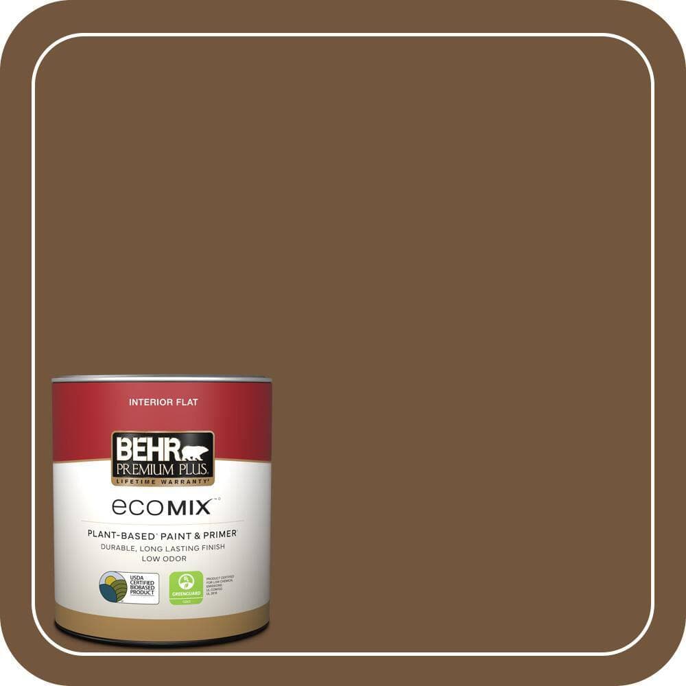 BEHR PREMIUM PLUS 1 qt. #MQ2-09 Clockworks Flat EcoMix Plant-Based Interior Paint & Primer (1)