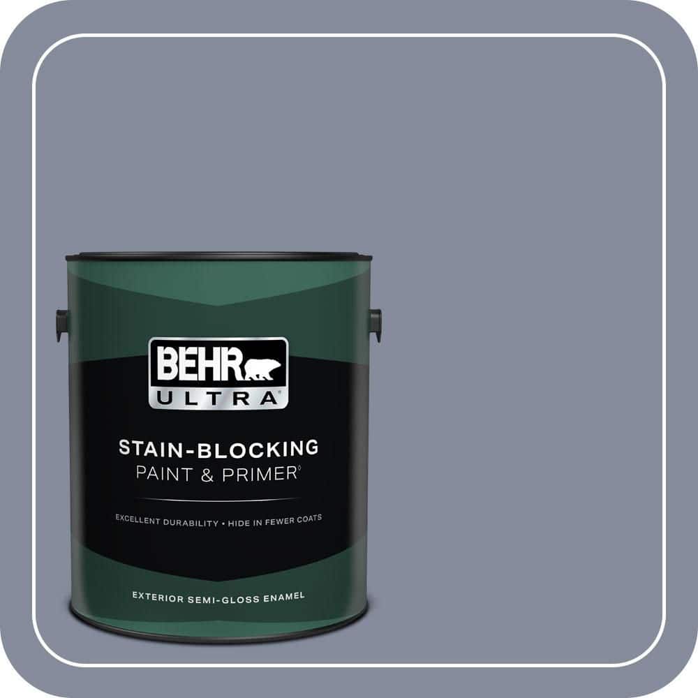 BEHR ULTRA 1 gal. #MQ5-12 Applause Please Semi-Gloss Enamel Exterior Paint & Primer