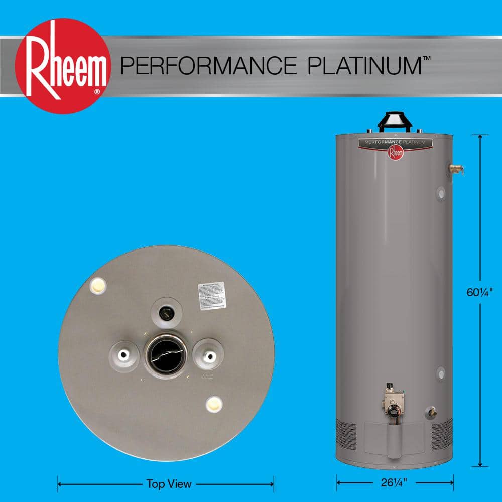 Rheem Performance Platinum Tall 76,000 BTU Natural Gas Water Heater with 12-Year Warranty (3)