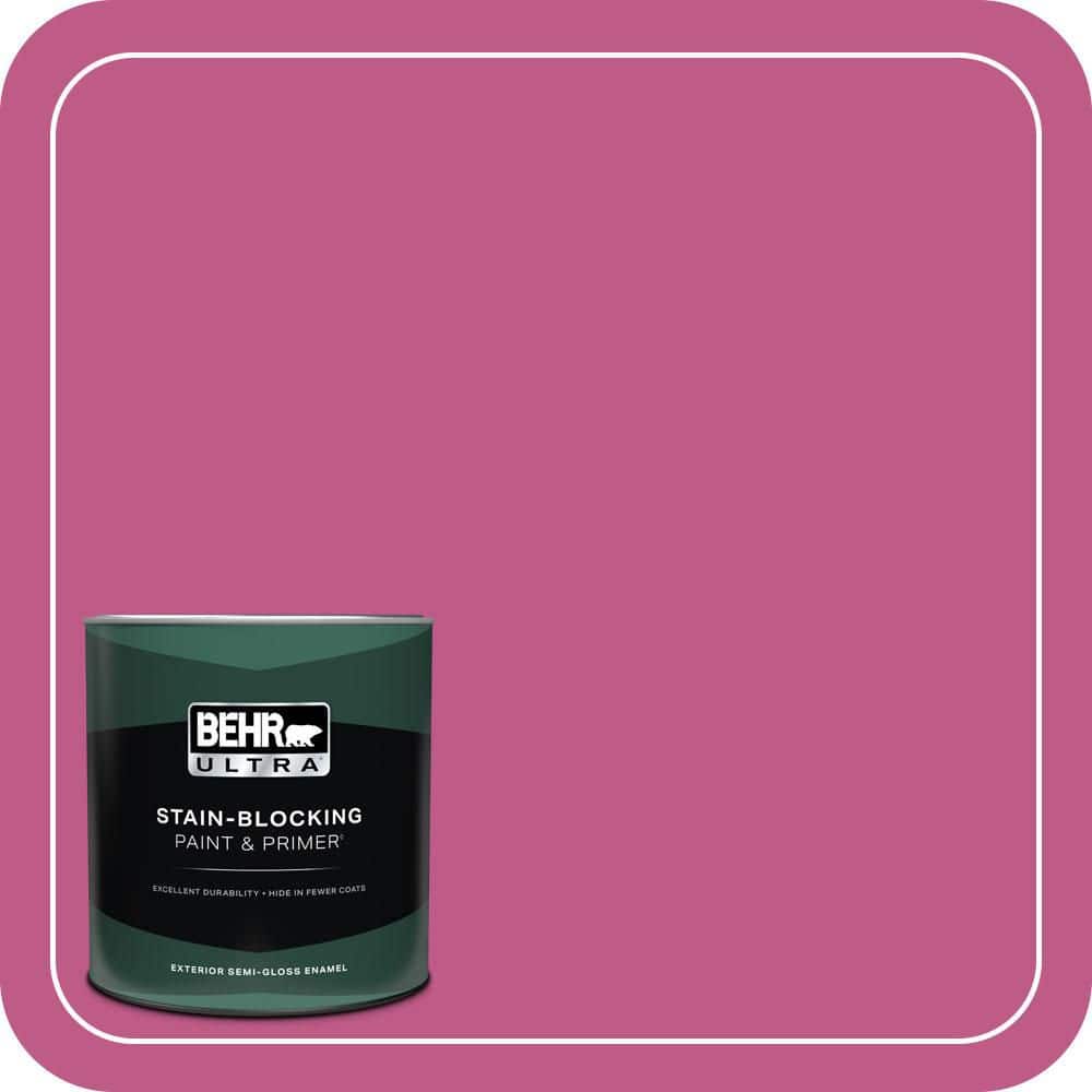 BEHR ULTRA 1 qt. #P120-5 Beauty Queen Semi-Gloss Enamel Exterior Paint & Primer