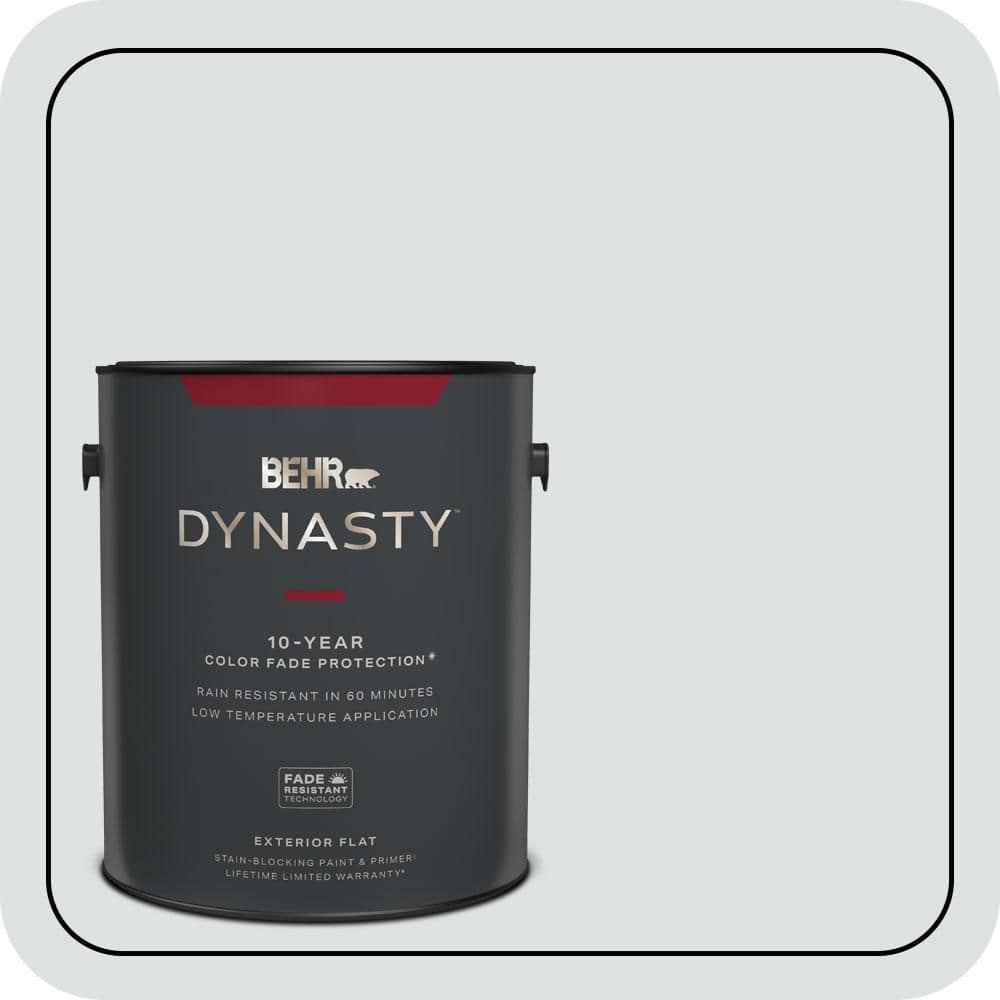 BEHR DYNASTY 1 gal. #MQ3-27 Etched Glass Flat Exterior Stain-Blocking Paint & Primer