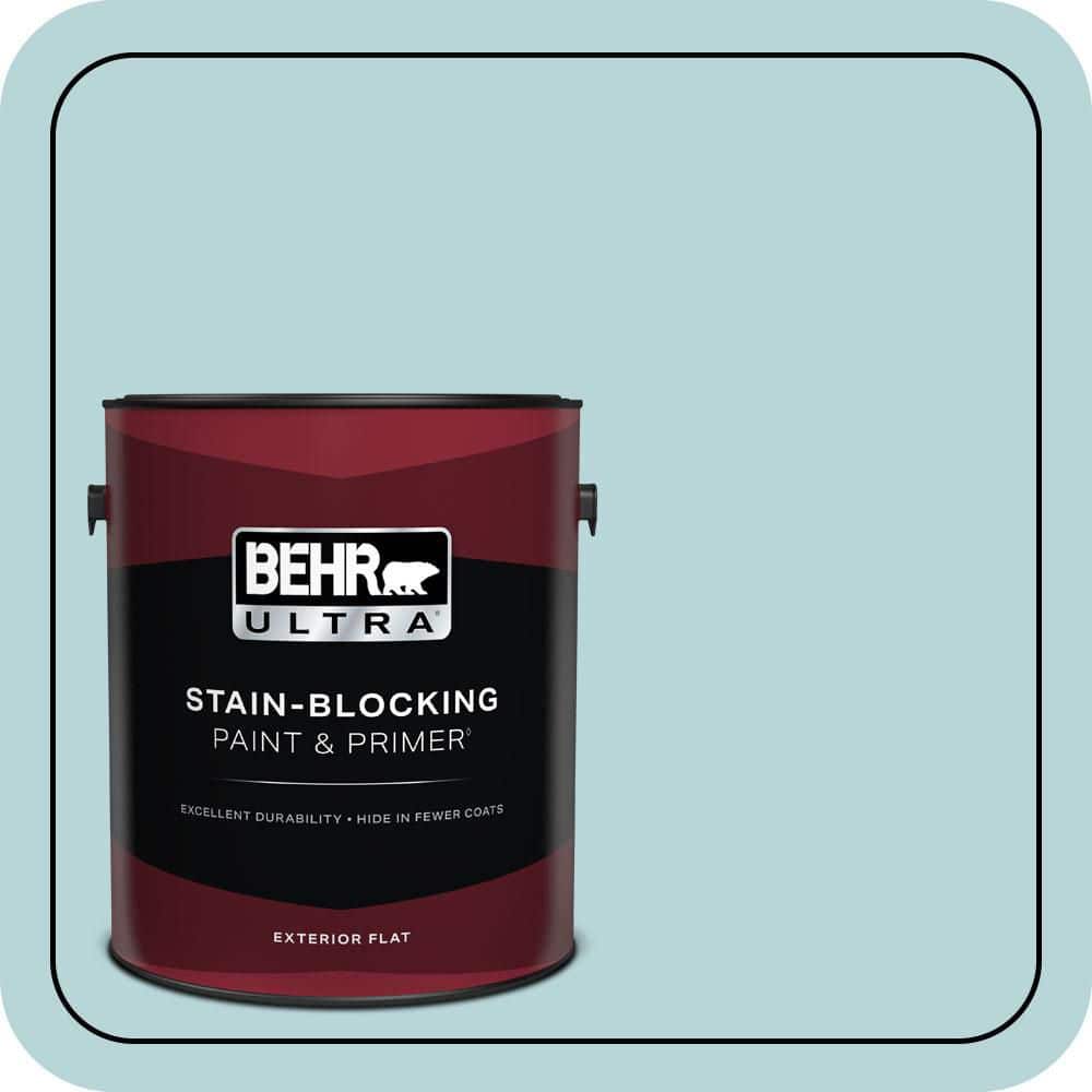 BEHR ULTRA 1 gal. #510E-2 Rhythmic Blue Flat Exterior Paint & Primer