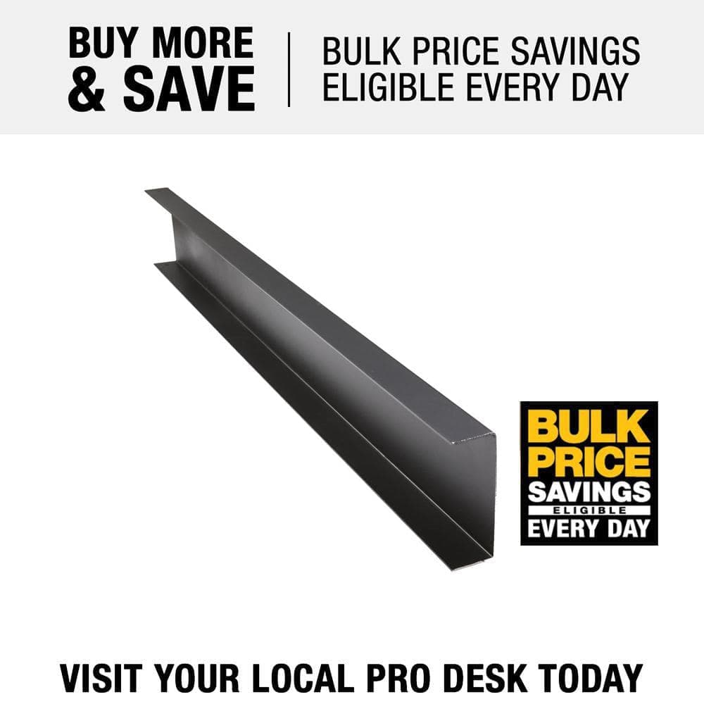 FORTRESS Evolution Steel Black Deck Framing 2 in. x 6 in. x 8 ft. Blank U-Rim Joist (2)