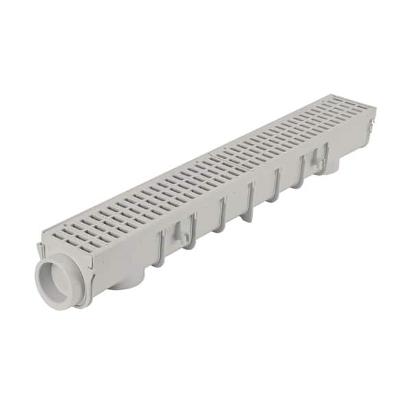 NDS Pro Series 5 in. x 40 in. Channel Drain and Grate Kit with End Outlet (2)