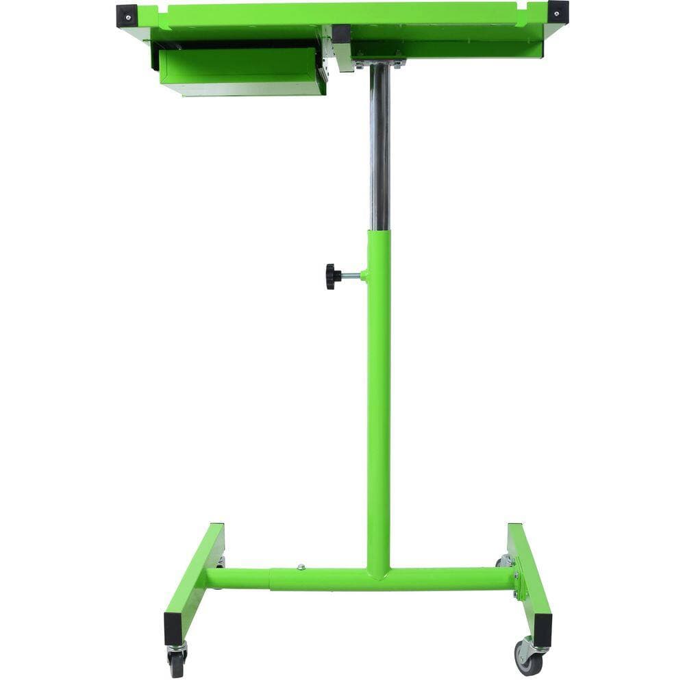 maocao hoom Heavy Duty Steel Rubber Corners Adjustable Tear Down Work Table with Drawer 2.5 in. Swivel Casters, 220 lbs. Capacity (3)