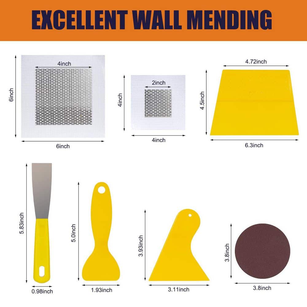 NVNOO Drywall Repair Kit with 8.5 oz. White Wall Repair Putty and Scraper for Home (2-Pack) (3)