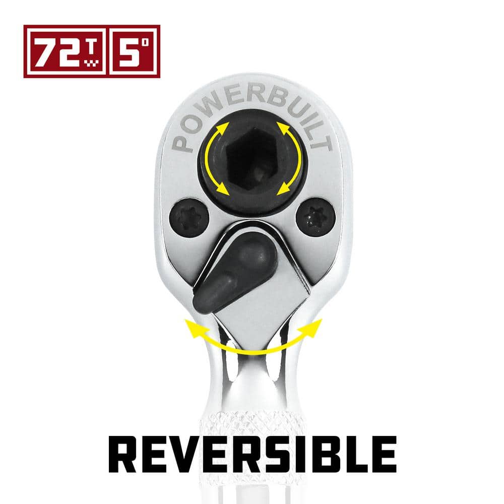 Powerbuilt 1/4 in. Drive Socket and Bit Driver Mini Ratchet (3)
