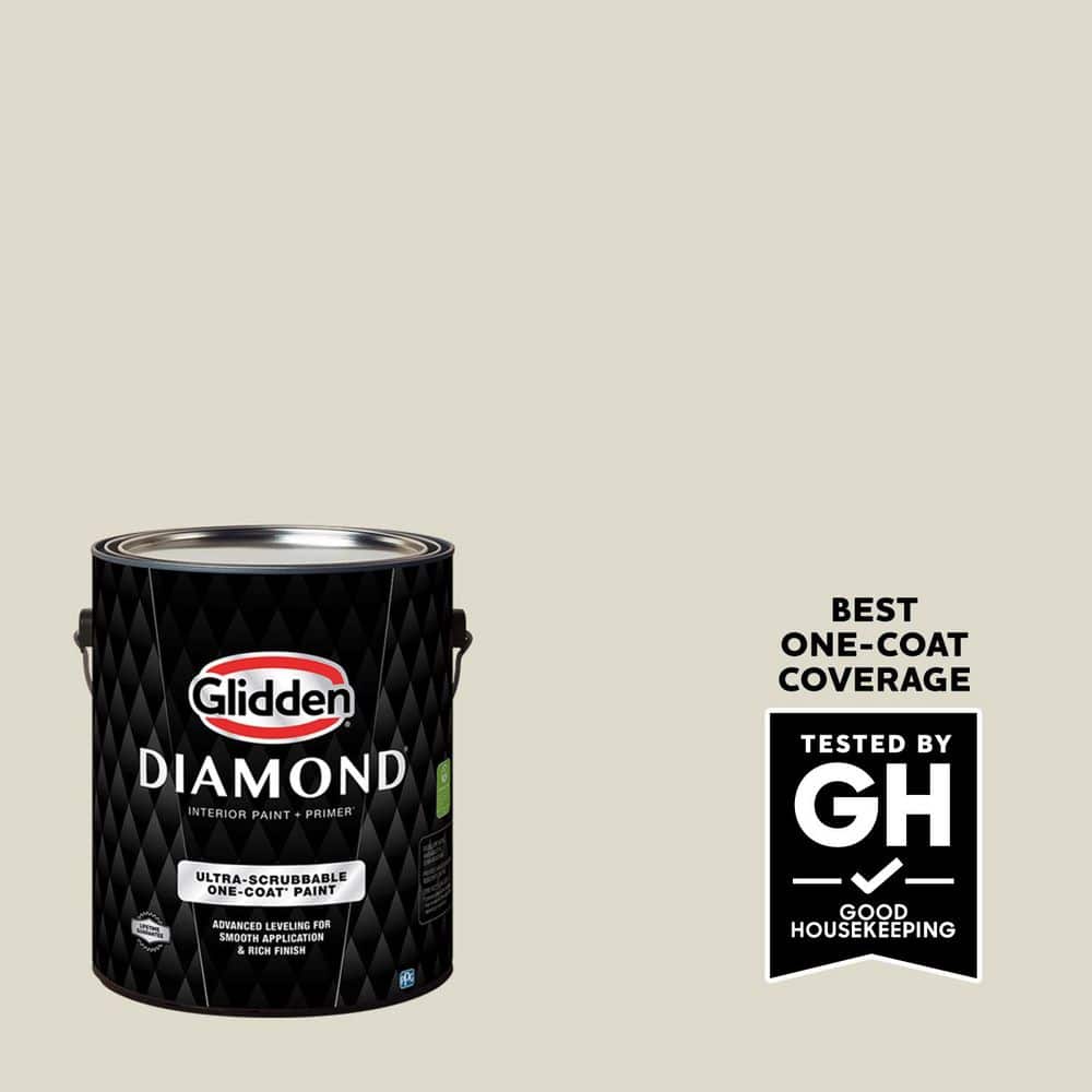Glidden Diamond 1 gal. PPG1027-1 Cocoon Semi-Gloss Interior Paint with Primer