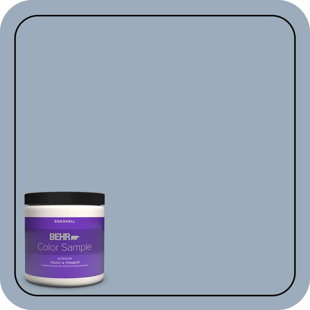 BEHR PREMIUM PLUS #570F-4 Blue Willow Enamel & Primer Color Sample (1)