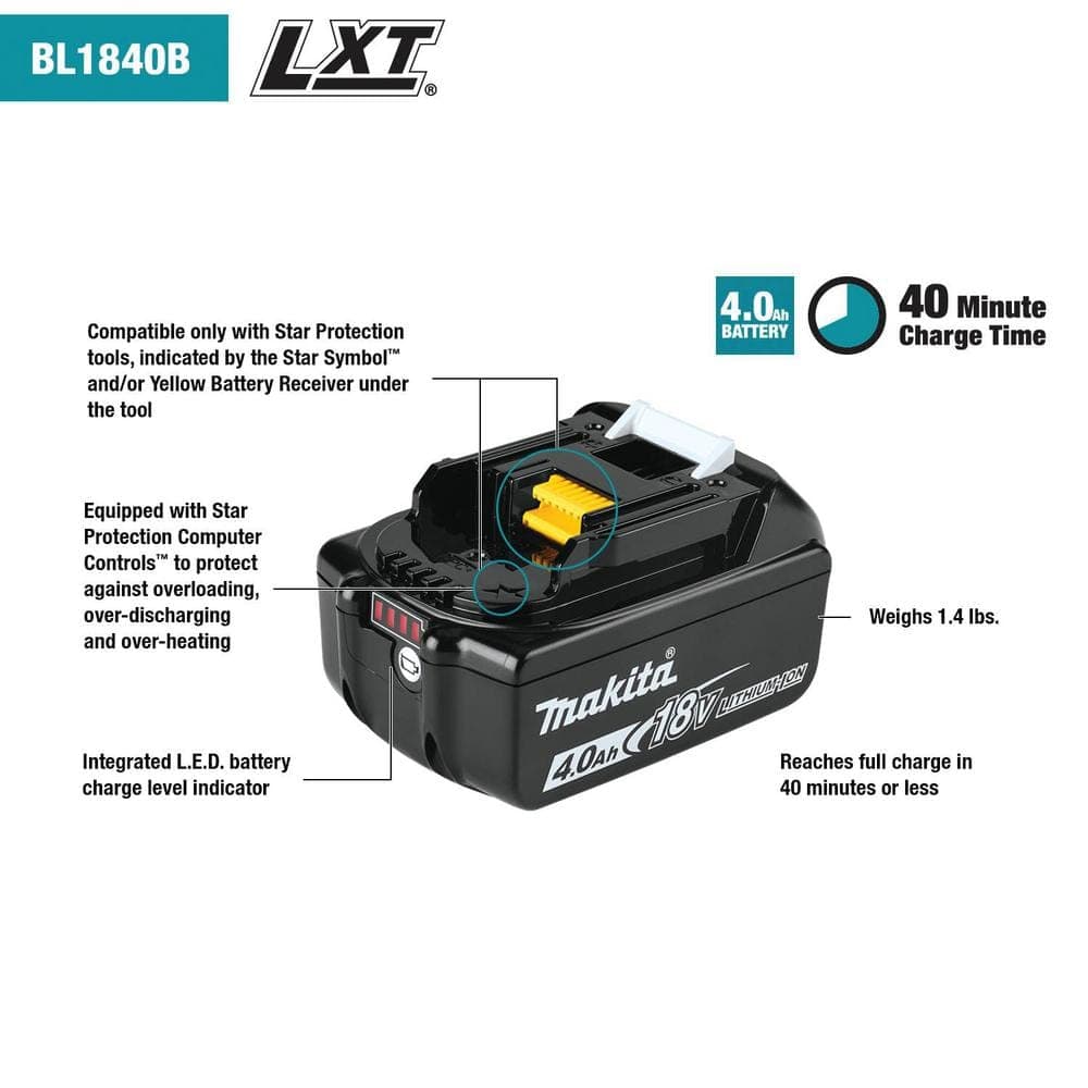 Makita V LXT Lithium-Ion High Capacity Battery Pack 0Ah with LED Charge Level Indicator (3)