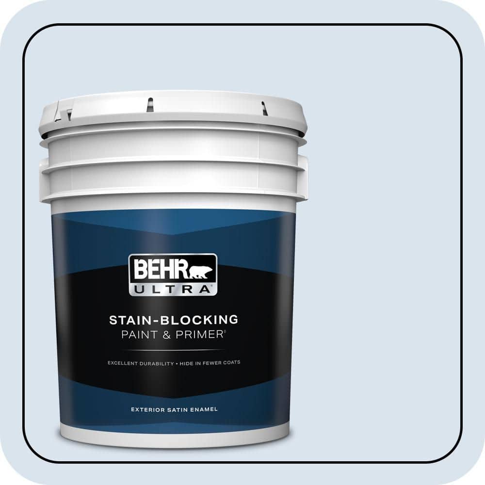 BEHR ULTRA 5 gal. #590A-1 Icelandic Satin Enamel Exterior Paint & Primer