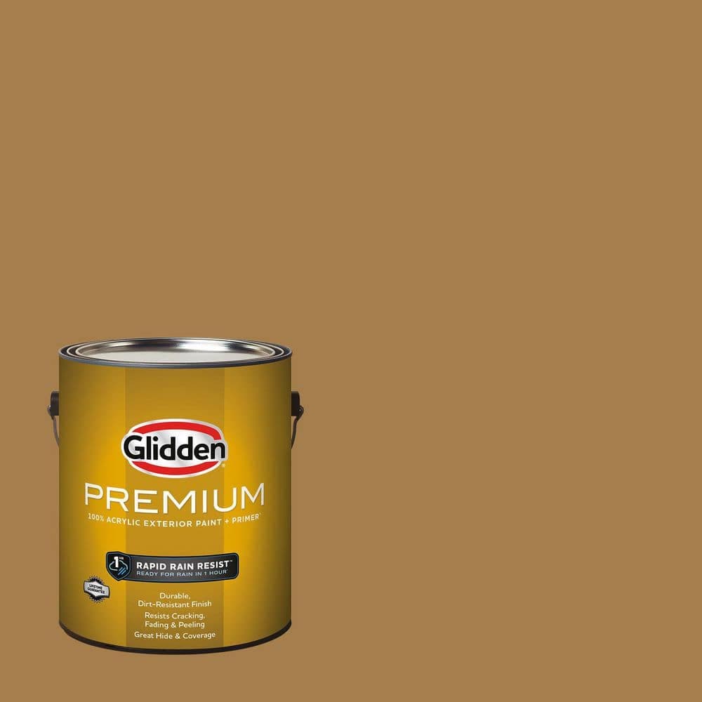 Glidden Premium 1 gal. PPG1091-7 Look At Me Satin Exterior Latex Paint