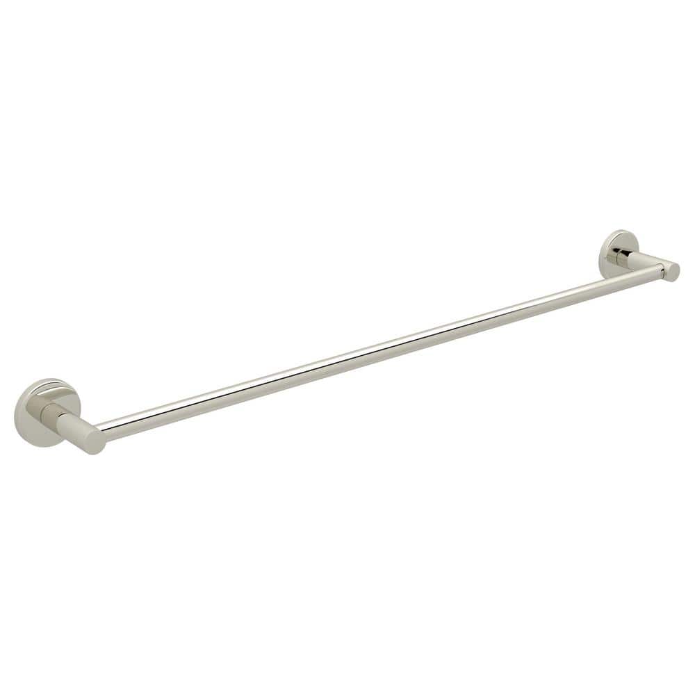 ROHL Lombardia 24 in. Wall Mounted Towel Bar in Polished Nickel