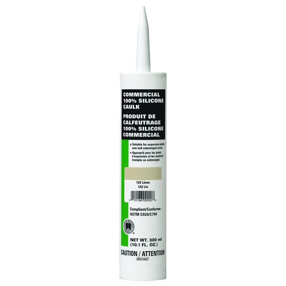 Custom Building Products Commercial #122 Linen 10.1 oz. Silicone Caulk (2)