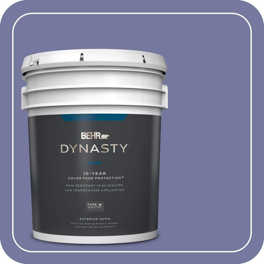 BEHR DYNASTY 5 gal. #630D-6 Palace Purple Satin Enamel Exterior Stain-Blocking Paint & Primer