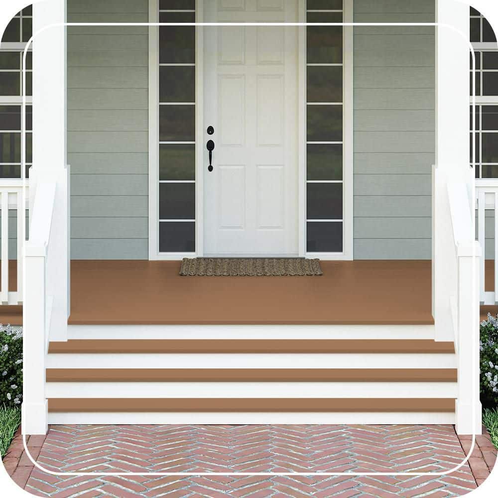BEHR PREMIUM 1 gal. #SC-146 Cedar Textured Low-Lustre Enamel Interior/Exterior Porch and Patio Anti-Slip Floor Paint (3)