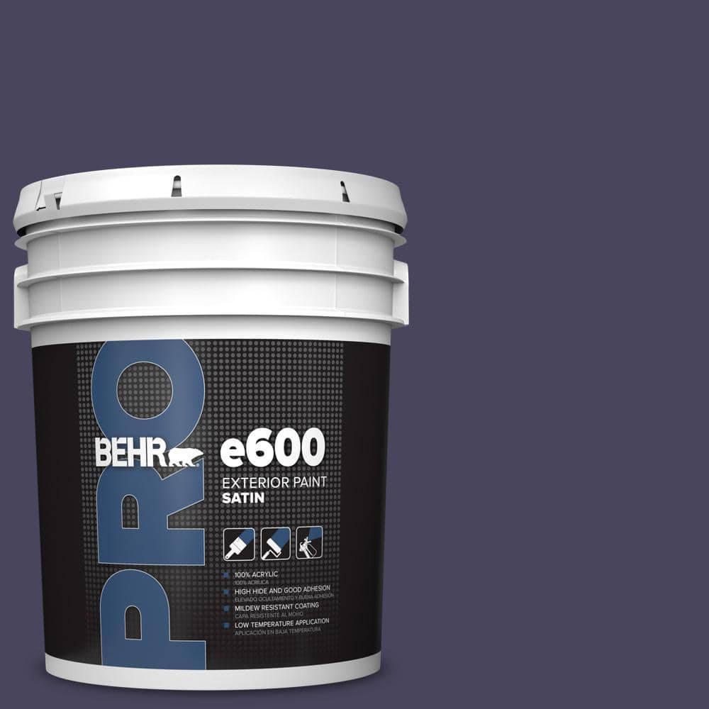 BEHR PRO 5 gal. #S-H-640 Purple Blanket Satin Exterior Paint