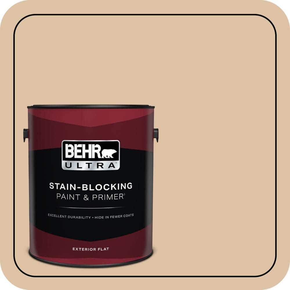 BEHR ULTRA 1 gal. #N280-3 Louvre Flat Exterior Paint & Primer