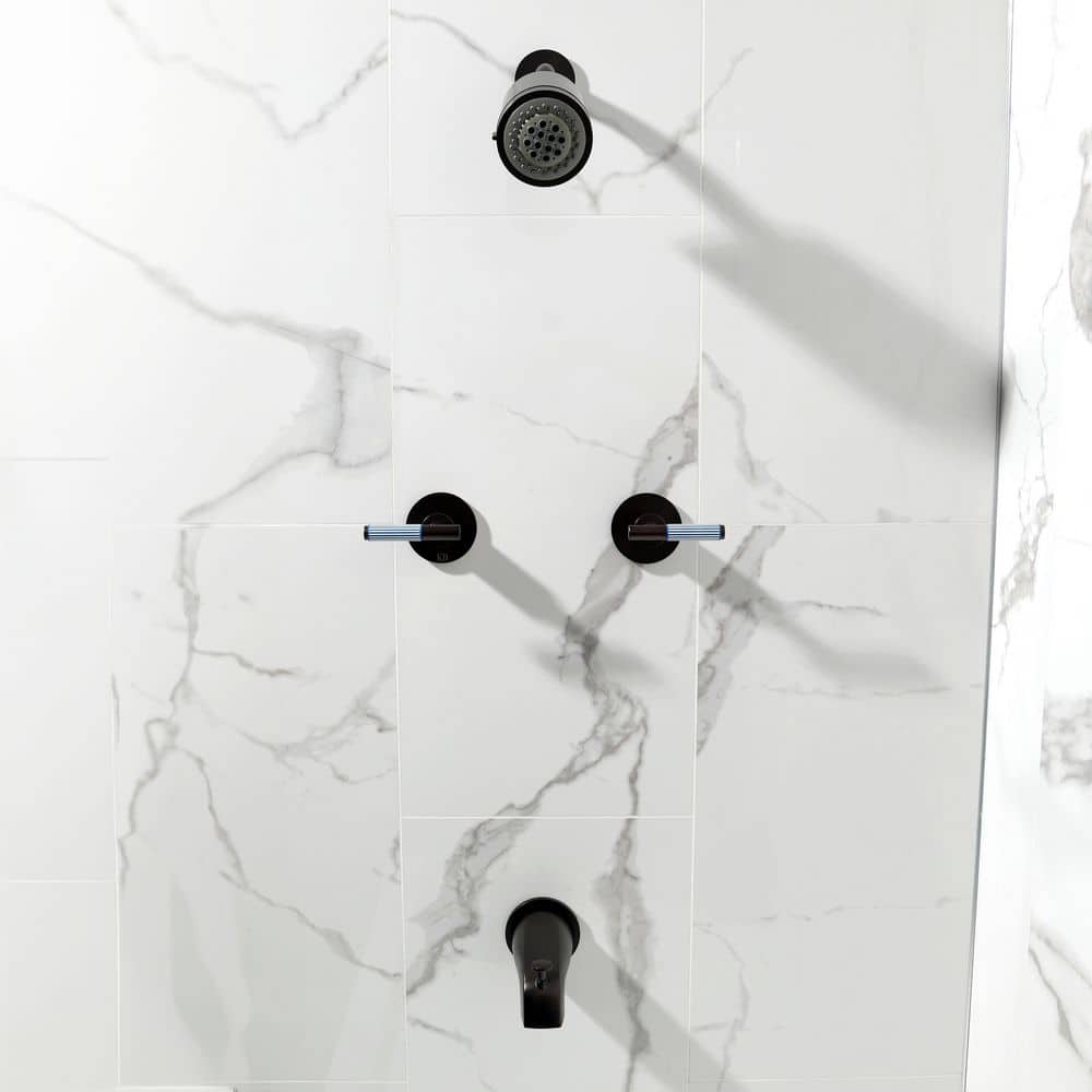 Kingston Brass Verona 2-Handle 2-Spray Tub and Shower Faucet 1.8 GPM in Oil Rubbed Bronze (3)