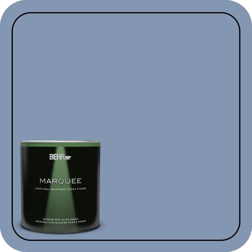 BEHR MARQUEE 1 qt. #S530-4 Jet Set Semi-Gloss Enamel Exterior Paint & Primer