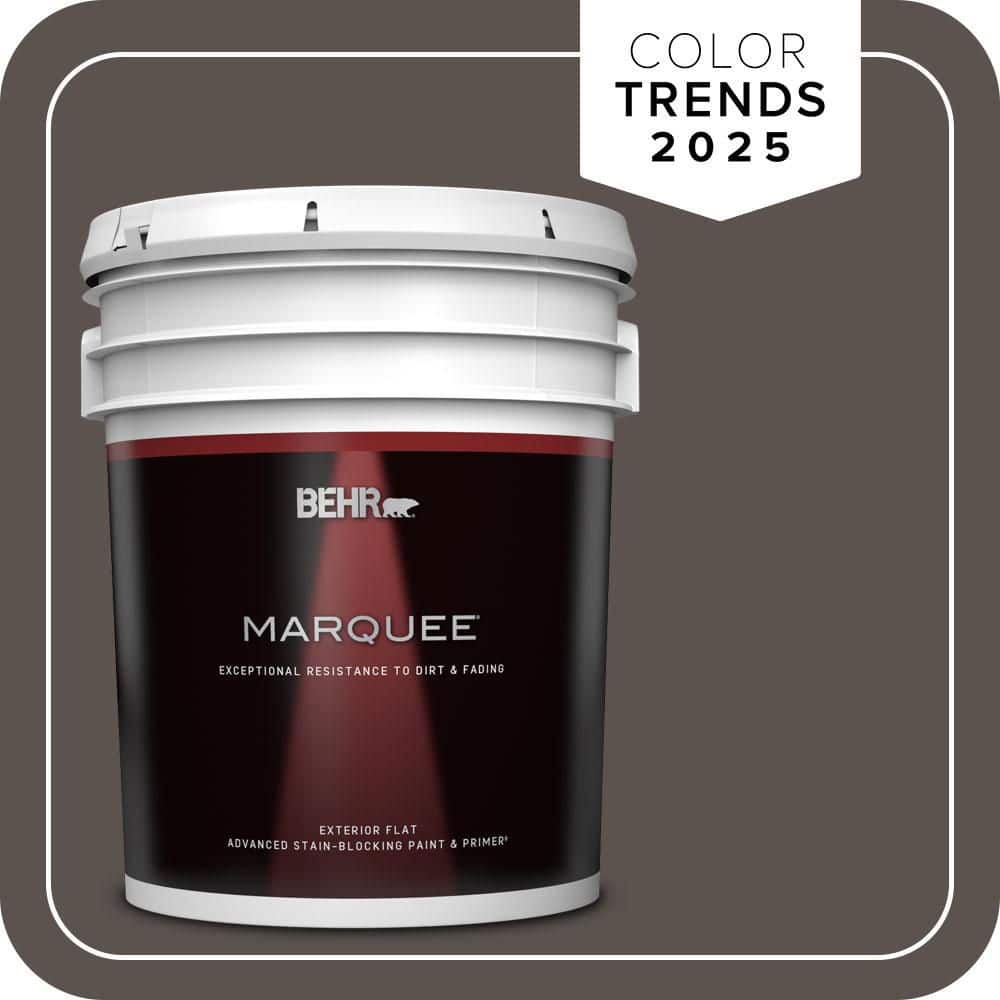 BEHR MARQUEE 5 gal. #MQ2-54 Gardeners Soil Flat Exterior Paint & Primer