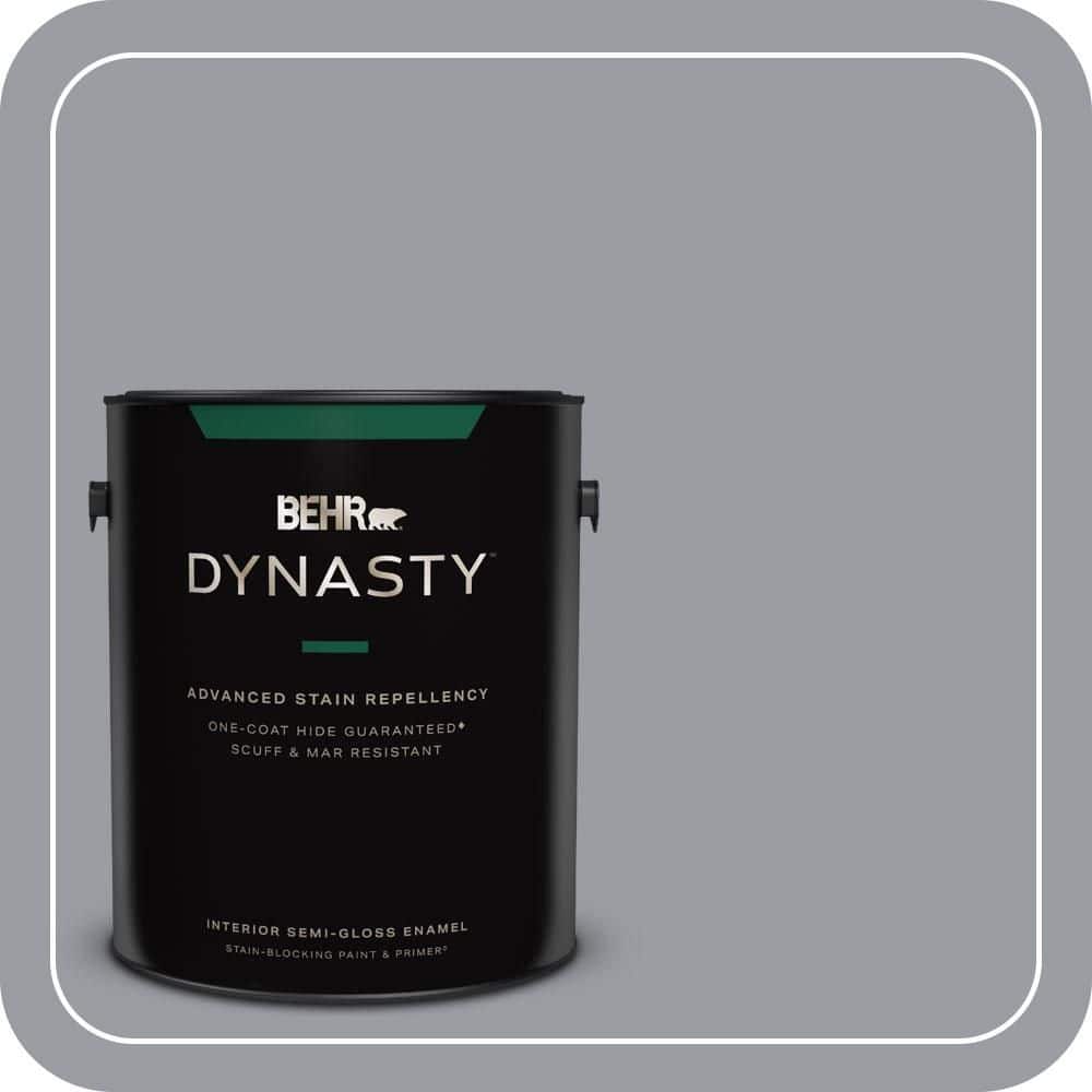 BEHR DYNASTY 1 gal. #PPU26-20 Smokey Lilac Semi-Gloss Enamel Interior Stain-Blocking Paint & Primer