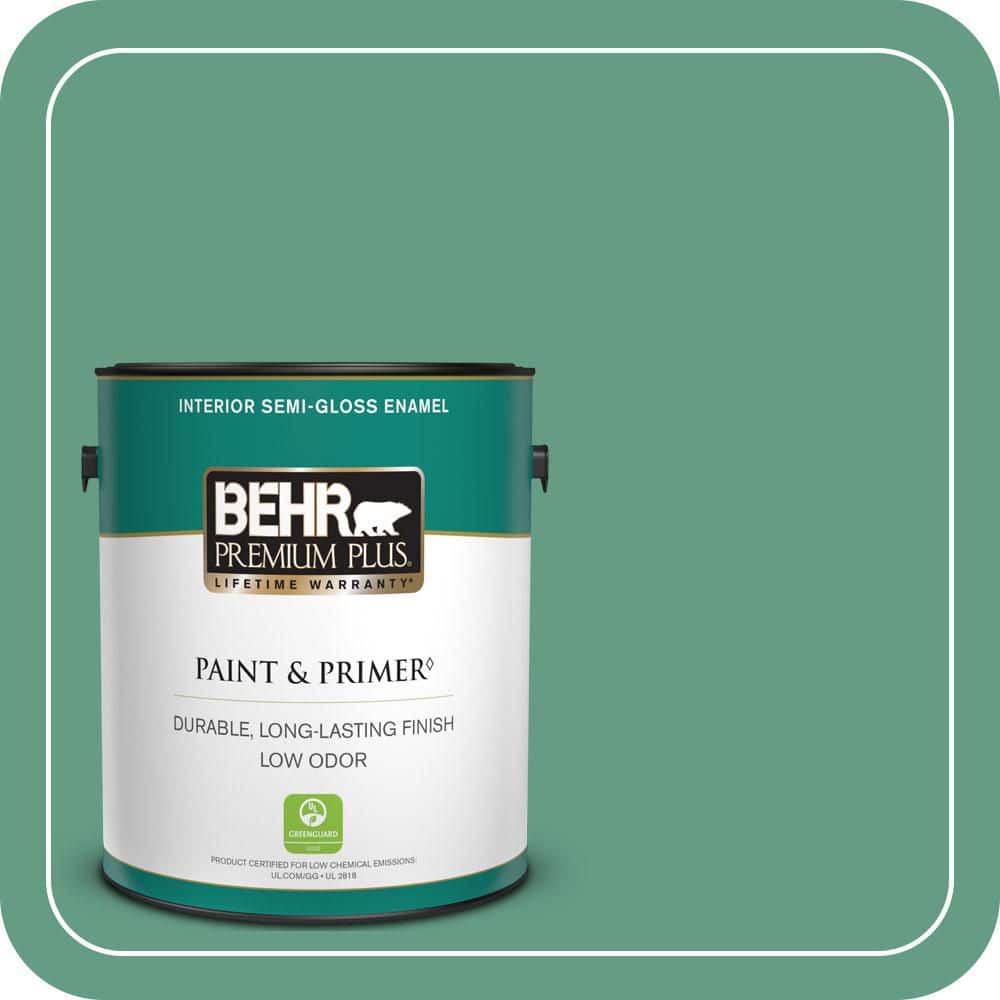 BEHR PREMIUM PLUS 1 gal. #480D-5 Scotch Lassie Semi-Gloss Enamel Low Odor Interior Paint & Primer