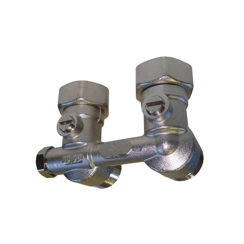 Angle Isolation Valve with By-Pass and O-Ring Seat for Pensotti Hot Water Panel Radiator