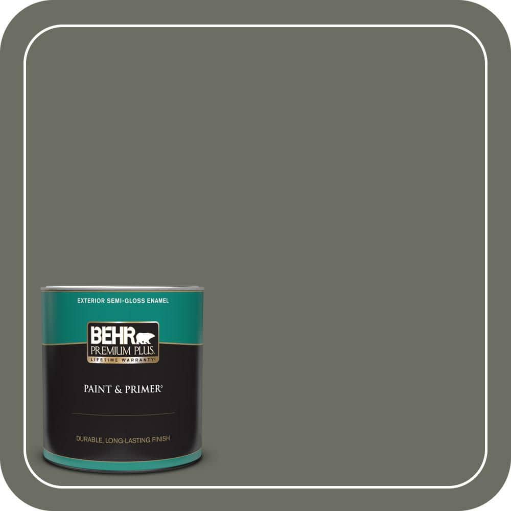 BEHR PREMIUM PLUS 1 qt. #N380-6 Bonsai Trunk Semi-Gloss Enamel Exterior Paint & Primer