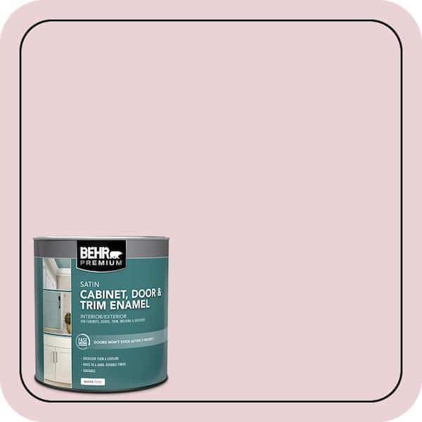 BEHR PREMIUM 1 qt. #S130-1 Beloved Pink Satin Enamel Interior/Exterior Cabinet, Door & Trim Paint (2)