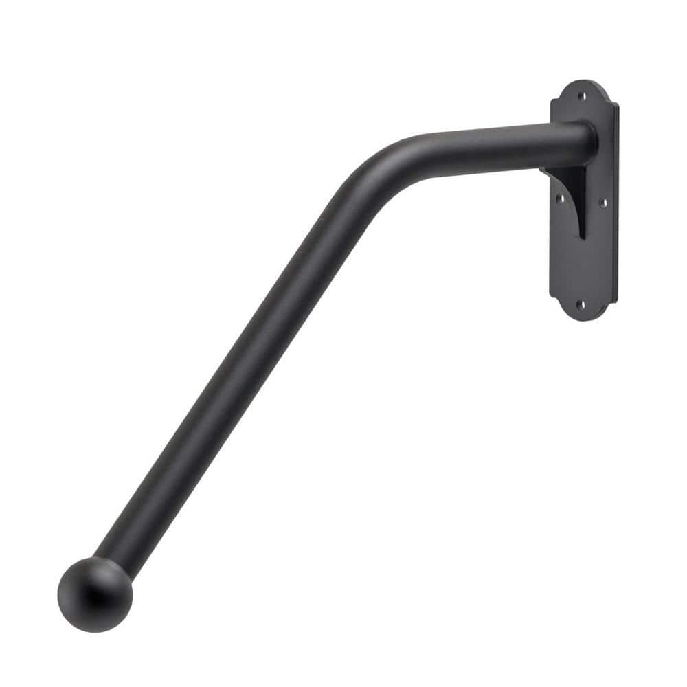 Angel Sar 2.02 ft. Metal Fully Welded Handrail Iron Handrail for Outdoor Steps Garage Railing Safety Grab Bar (3)