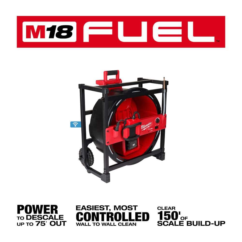 Milwaukee M18 18V Lithium-Ion Cordless High Speed Drain Cleaner with 5/16 in. x 75 ft. Cable (2)