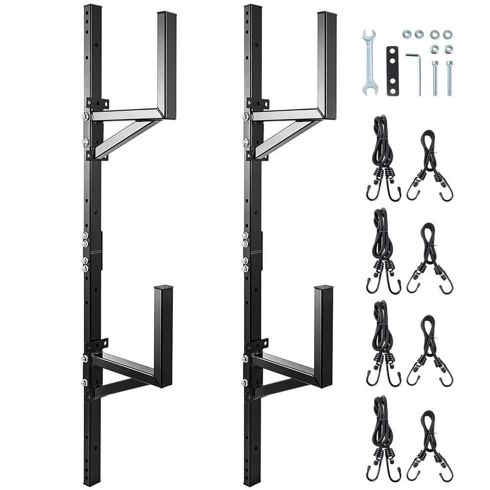 Helhom Ladder Rack for Trailer Fit for Cargo Open, Enclosed Trailer Exterior Side Wall, Side Ladder Rack, Quick Assembly (1)