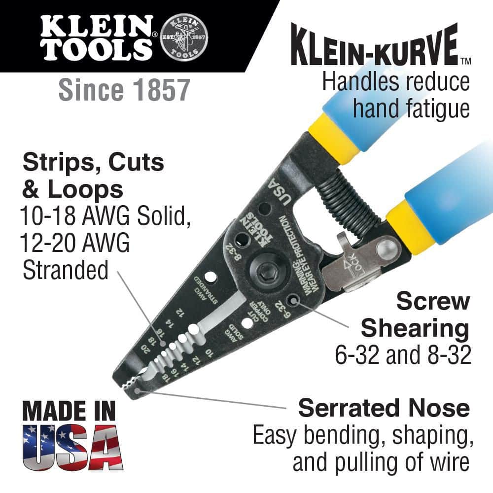 Klein Tools 9 in. Pliers and Wire Stripper Tool Set 2 Piece (3)