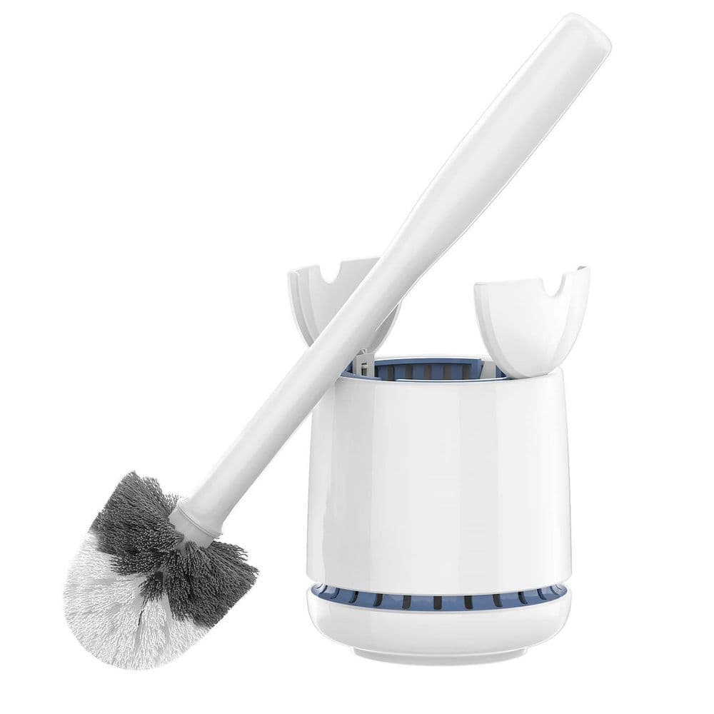 Wudkey Premium Quality Bath Accessory Set with Toilet Bowl Brush and Holder in White (1)