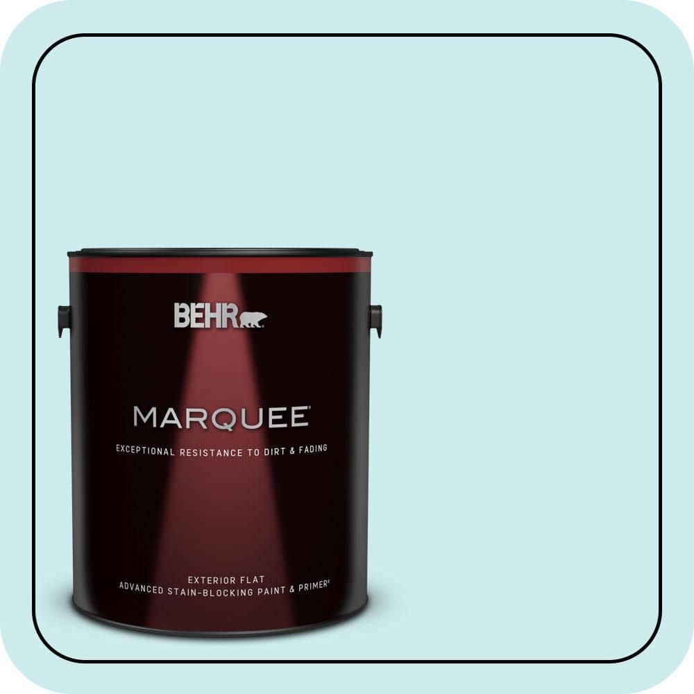 BEHR MARQUEE 1 gal. #520C-2 Fountain Spout Flat Exterior Paint & Primer (2)