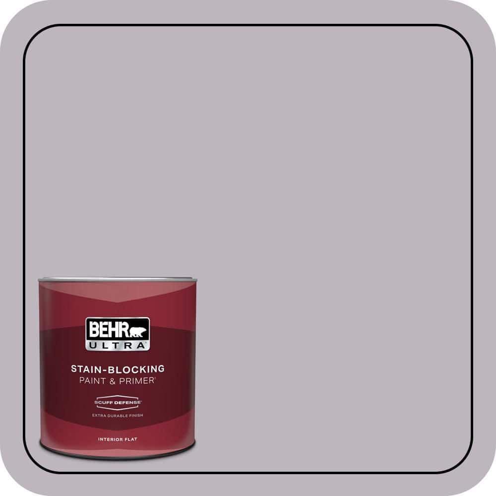 BEHR ULTRA 1 qt. #N100-3 Future Vision Extra Durable Flat Interior Paint & Primer