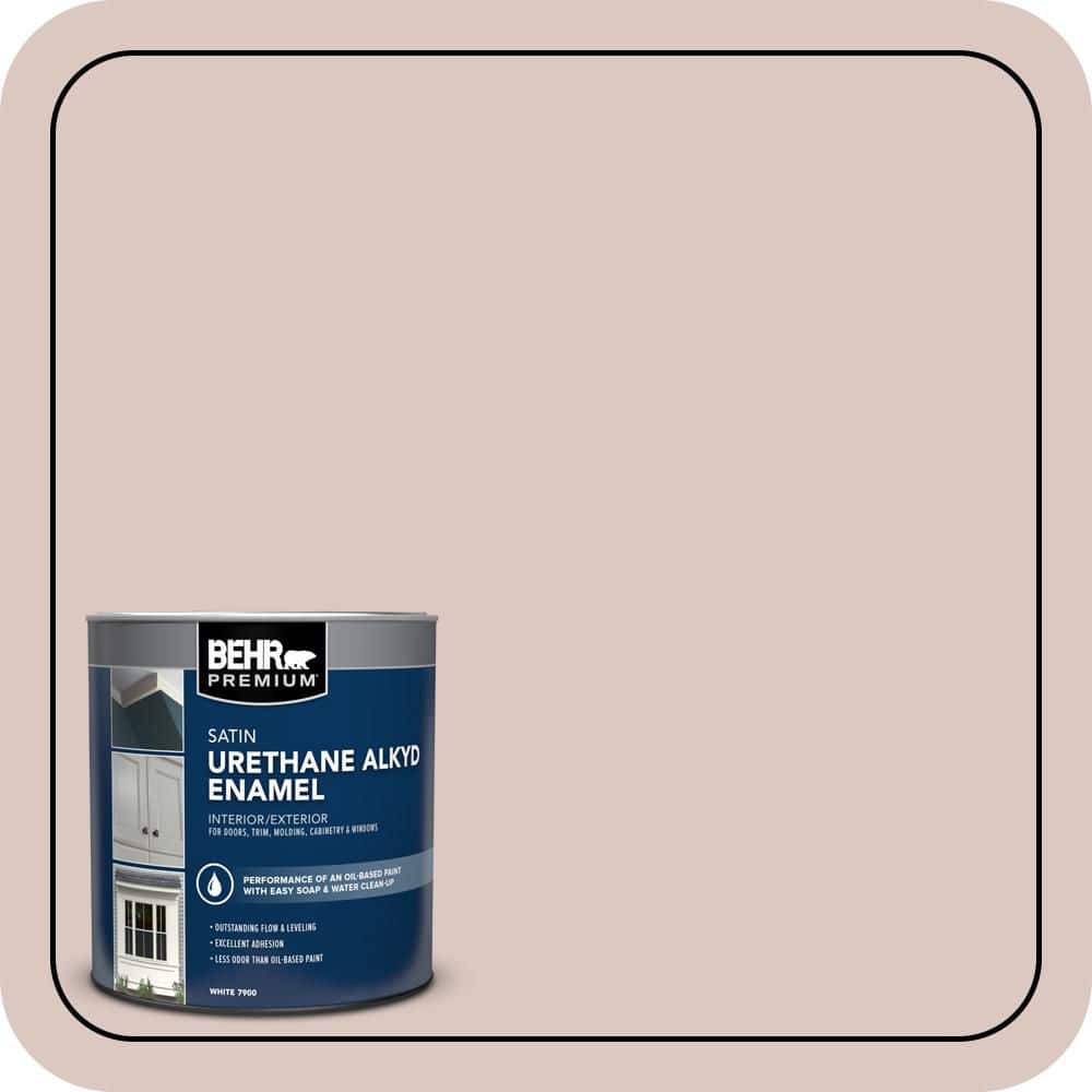 BEHR PREMIUM 1 qt. #N160-2 Malted Satin Enamel Urethane Alkyd Interior/Exterior Paint