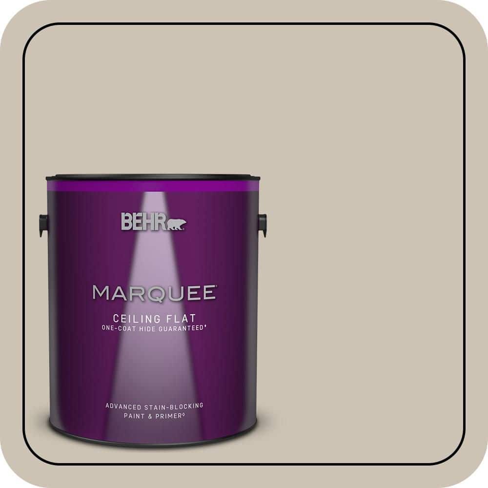 BEHR MARQUEE 1 gal. #PPU5-08 Sculptor Clay One-Coat Hide Ceiling Flat Interior Paint & Primer