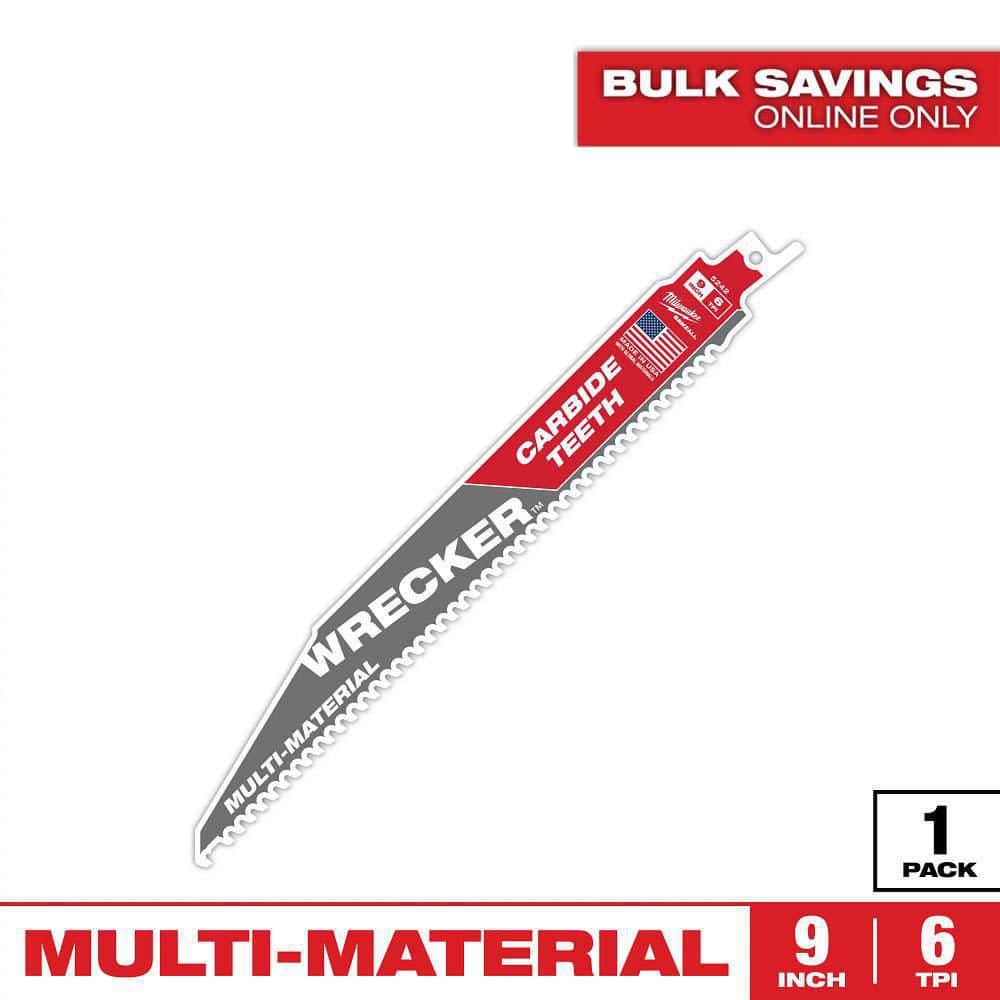 Milwaukee TPI WRECKER Teeth Multi-Material Cutting SAWZALL Reciprocating Saw