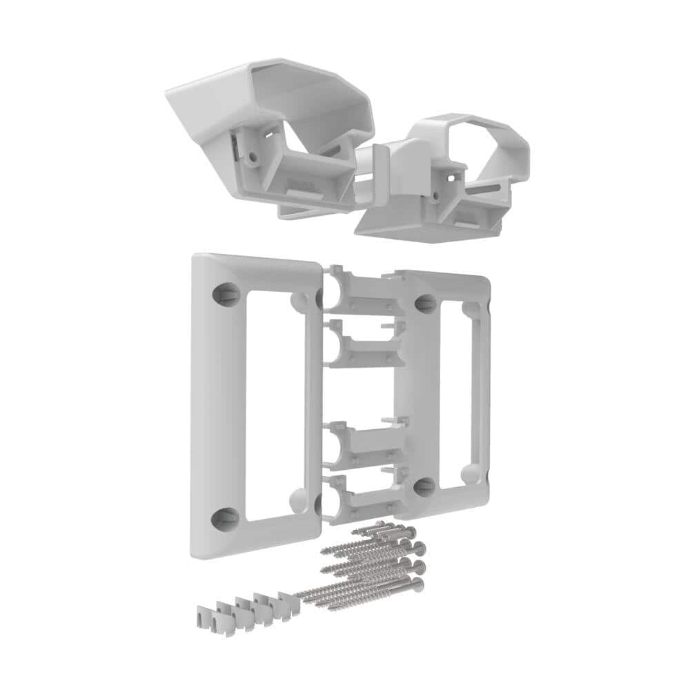 RDI Original Rail White Vinyl Stair Mounting Bracket Kit (2-Pair) (1)
