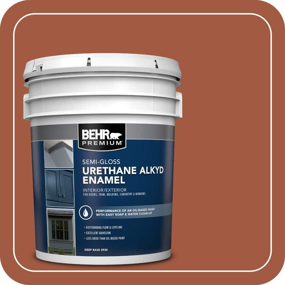 BEHR PREMIUM 5 gal. Home Decorators Collection #HDC-AC-01 Nouveau Copper Urethane Alkyd Semi-Gloss Enamel Interior/Exterior Paint