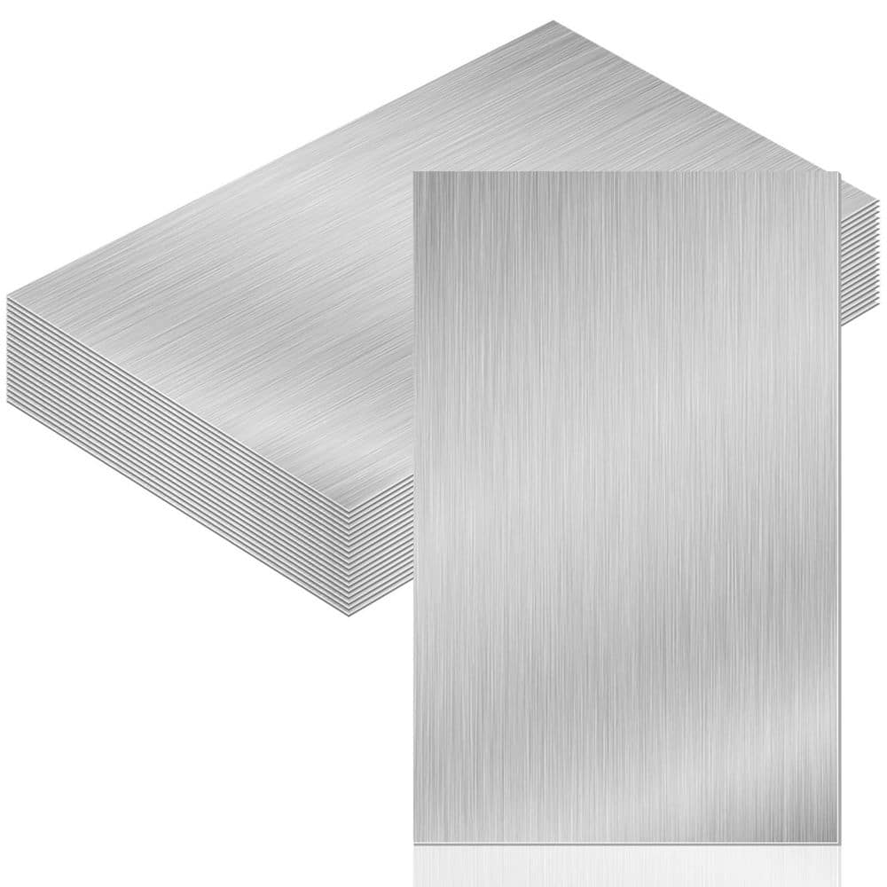 NVNOO 5 in. x 7 in. Weatherproofing Aluminum Roof Flashing Sheet around Chimneys or Skylights Silver (20-Pack)