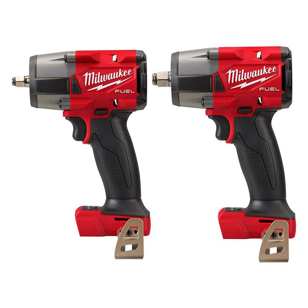 Milwaukee M18 FUEL GEN-2 18V Lithium-Ion Mid Torque Brushless Cordless 3/8 in. and 1/2 in Impact Wrench (2-Tool) (1)