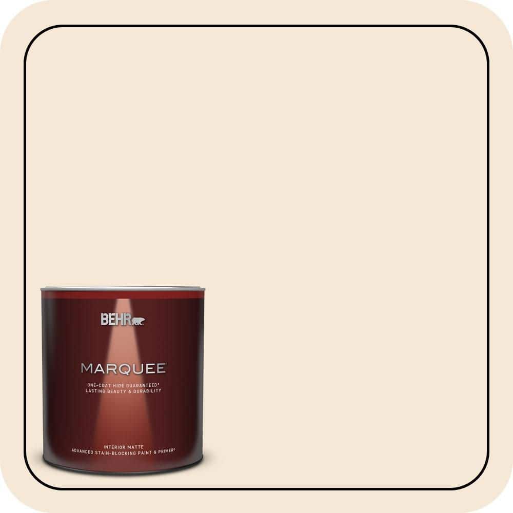 BEHR MARQUEE 1 qt. #W-B-220 Vanilla Delight Matte Interior Paint & Primer