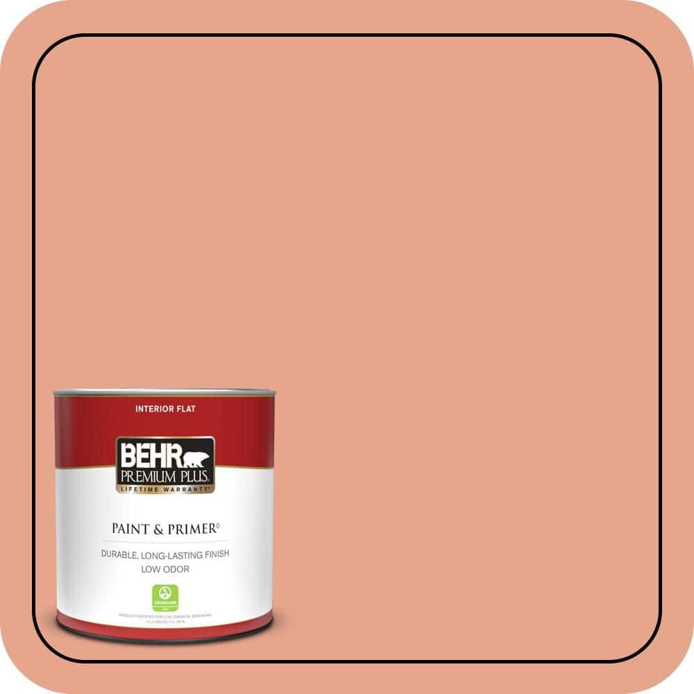 BEHR PREMIUM PLUS #M180-4 Priceless Coral Enamel Low Odor & Primer (1)
