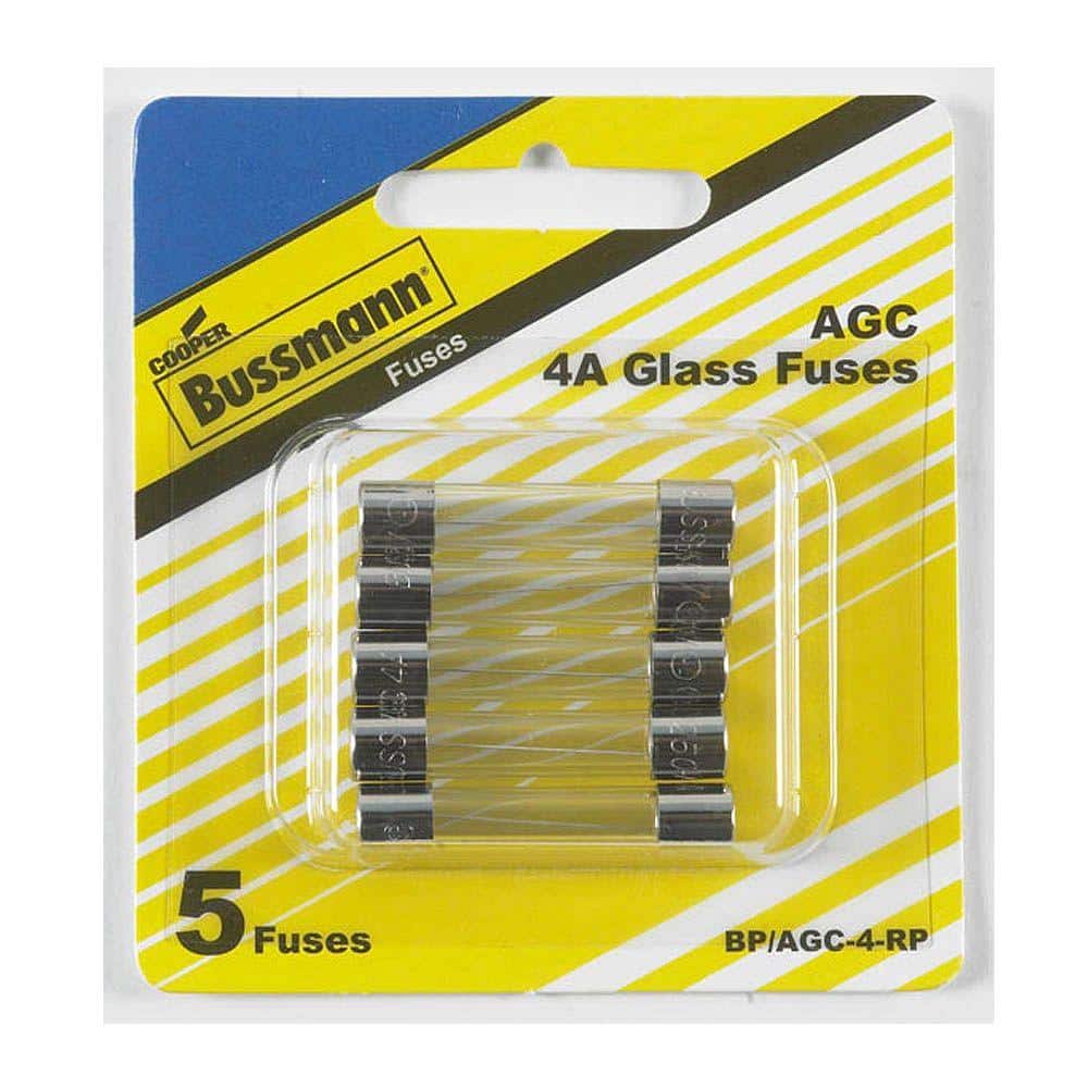 Cooper Bussmann AGC Series 4 Amp Silver Electronic Fuses (5-Pack)