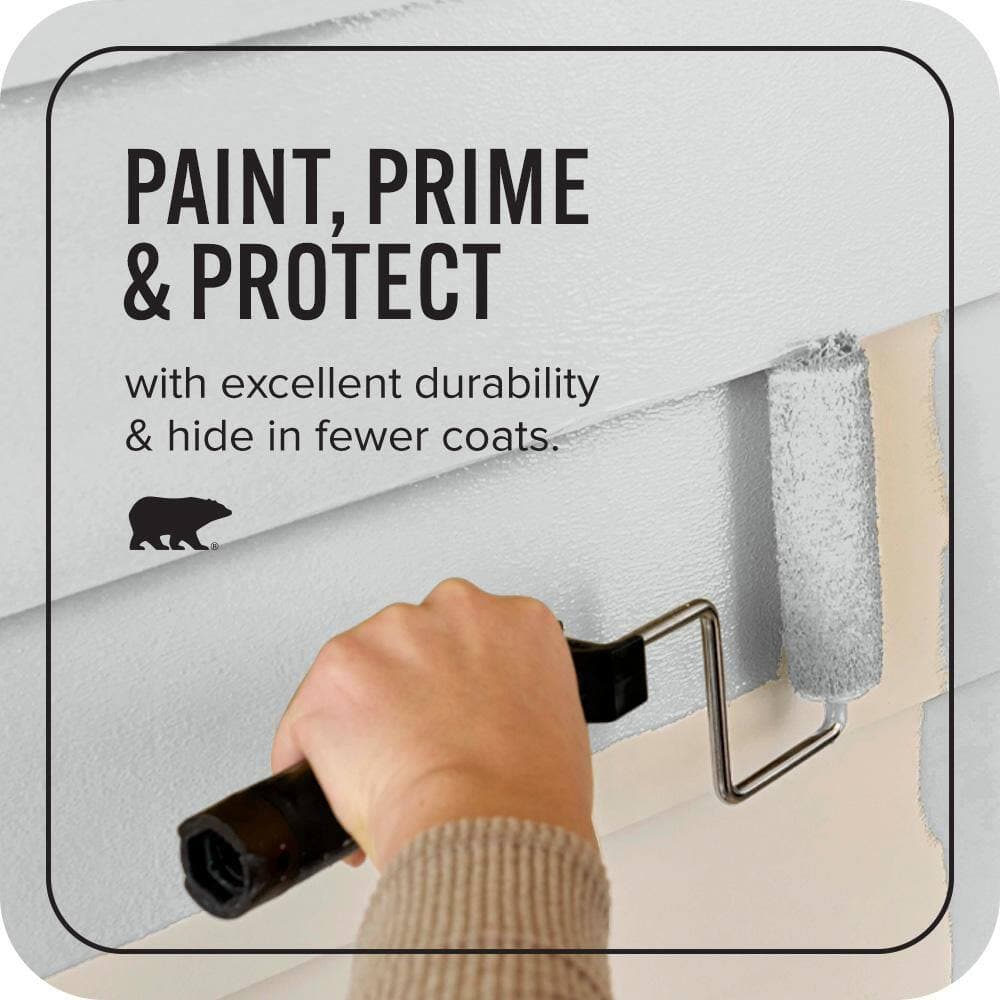 BEHR ULTRA 1 gal. #PPH-43 Gray Pearl Satin Enamel Exterior Paint & Primer (3)