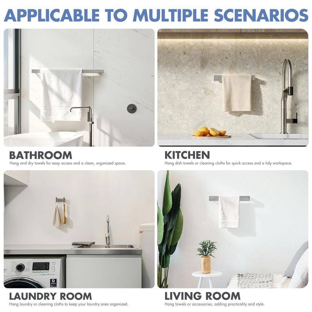Satico 5-Piece Bath Hardware Set with Mounting Hardware in Brushed Nickel (2)