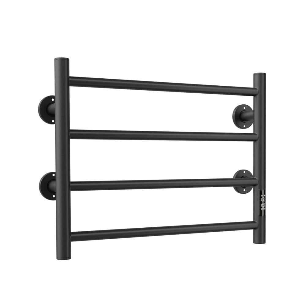 Amucolo 4-Bar Stainless Steel Wall Mounted Electric Heated Towel Warmer Heated Towel Drying Rack (1)